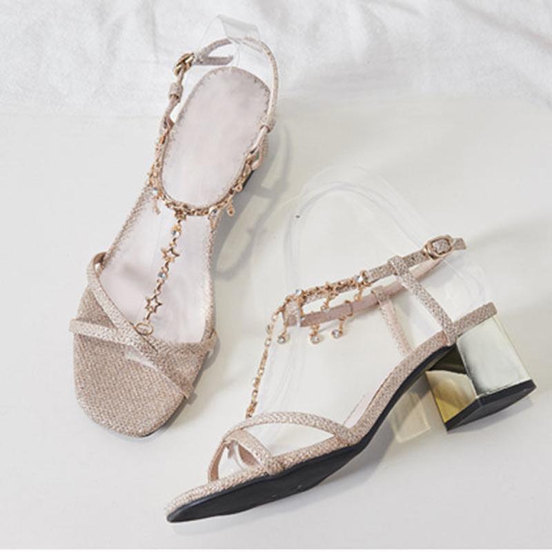 Sandals Women's Thick Heel Fairy Style High Heels Small Fresh Girl Shoes