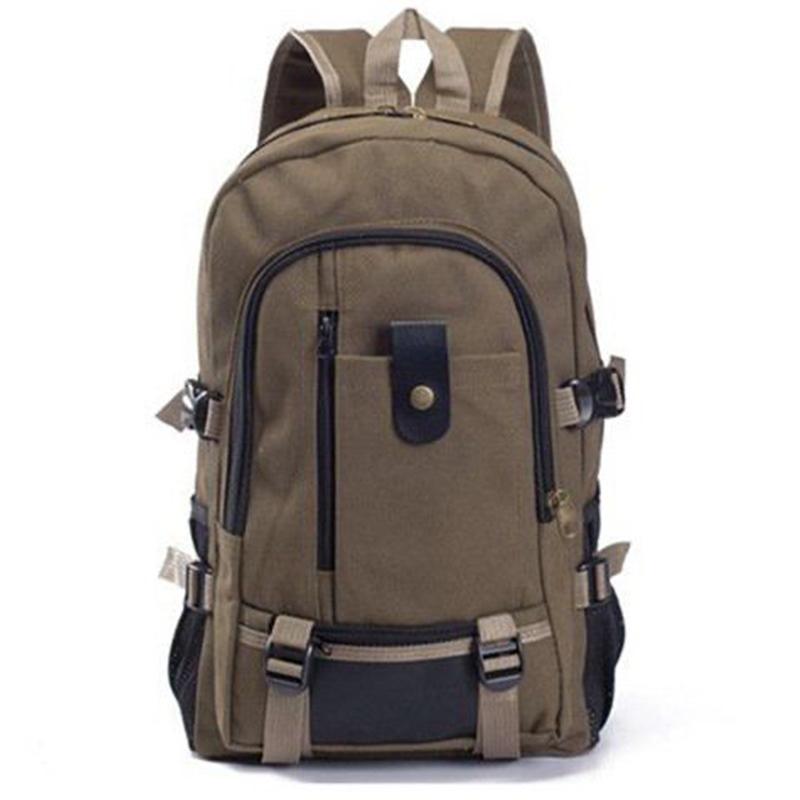 Canvas Backpack Men's Simple Large-capacity School Bag Fashion Trend Korean Student Backpack
