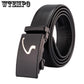 Men's Belts PU leather male luxury strap long belt for men designer belts men Black