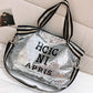 Large-capacity Sequined Bag Fashion Yoga Bag One-shoulder European and American Leisure Messenger Letter Gym Bag Short-distance Travel Bag