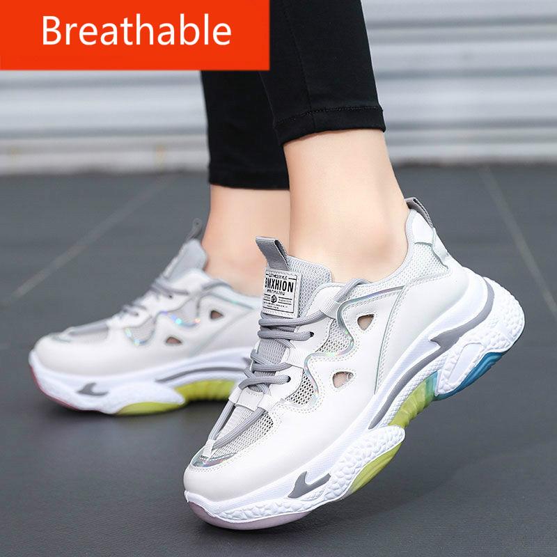 Daddy Shoes Summer Breathable Wild Hollow Thick Bottom Net Red Sports Casual Women's Shoes
