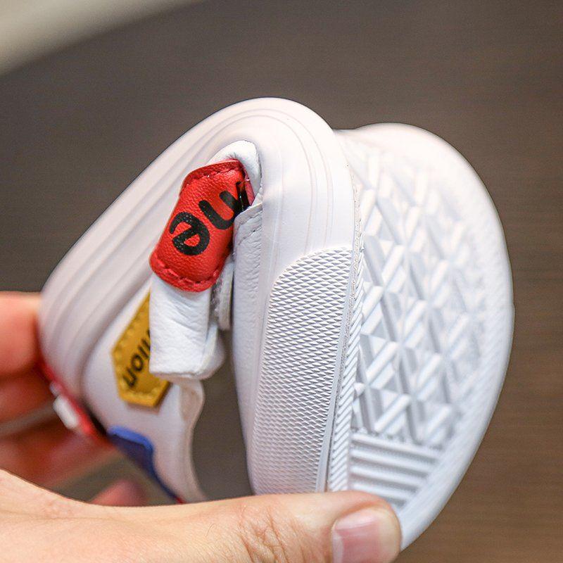 Comfy Kids Genuine Leather 1-9 Years Old Child Sneakers Shoe for Girls Boys Casual Sneakers Shoes SIZE 23-36
