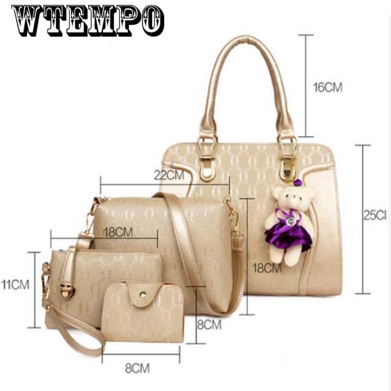 Messenger bag simple personality handbag trend leisure bag four-piece female fashion wild shoulder