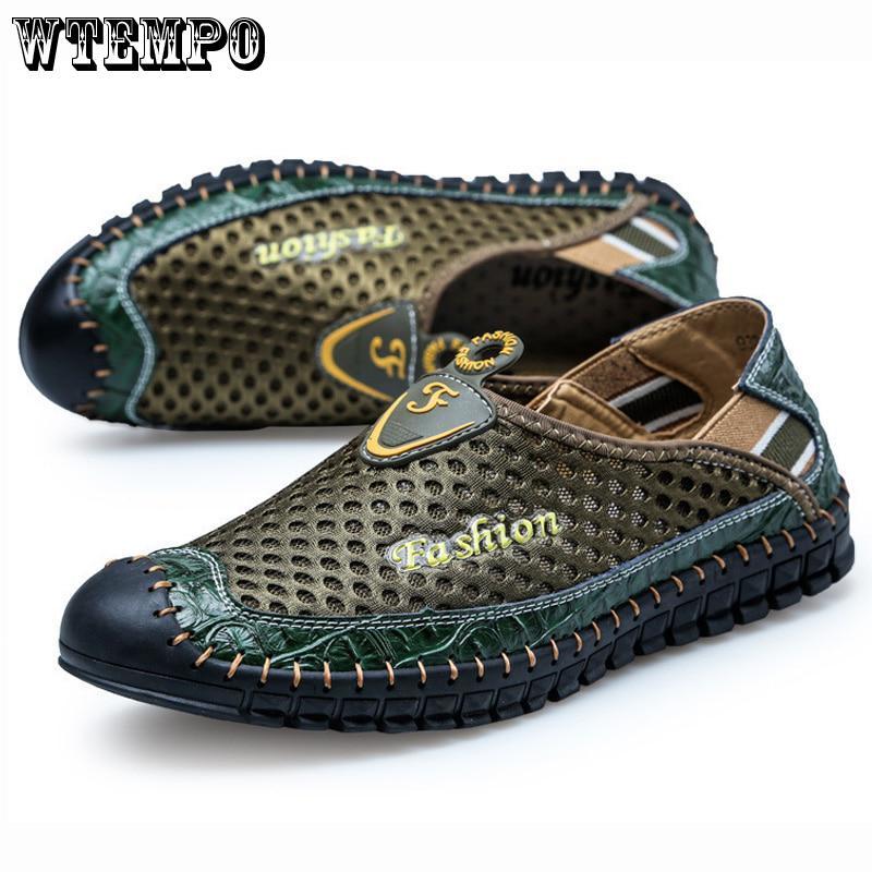 Summer New Men Shoes Plus Size 38 -46 Air Mesh Man Loafer Fashion Casual Shoes Men Driving Shoes Sli