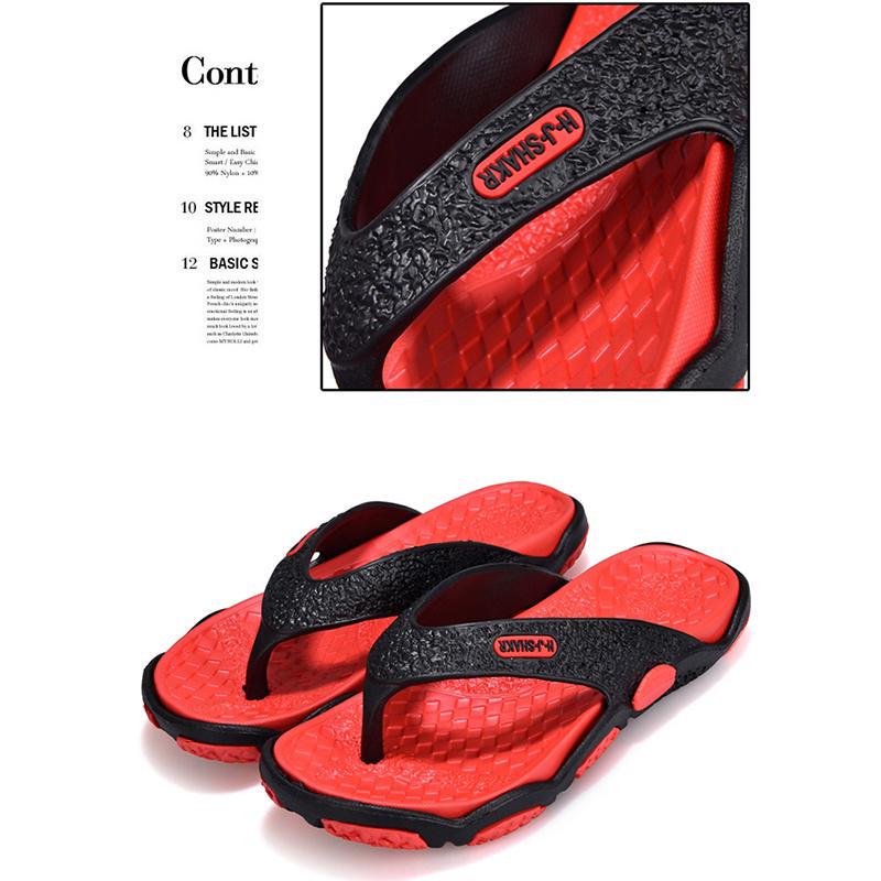 Summer Color Men's Non-slip Beach Sandals Casual Flat Shoes Fashion Slippers