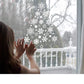 Christmas wall stickers shopping mall shop glass door window stickers white snow window decals