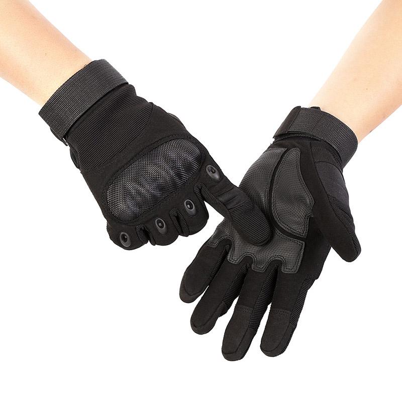 Outdoor Tactical Gloves Sport Anti-Skid Rubber Hard Knuckle Full Finger Gloves