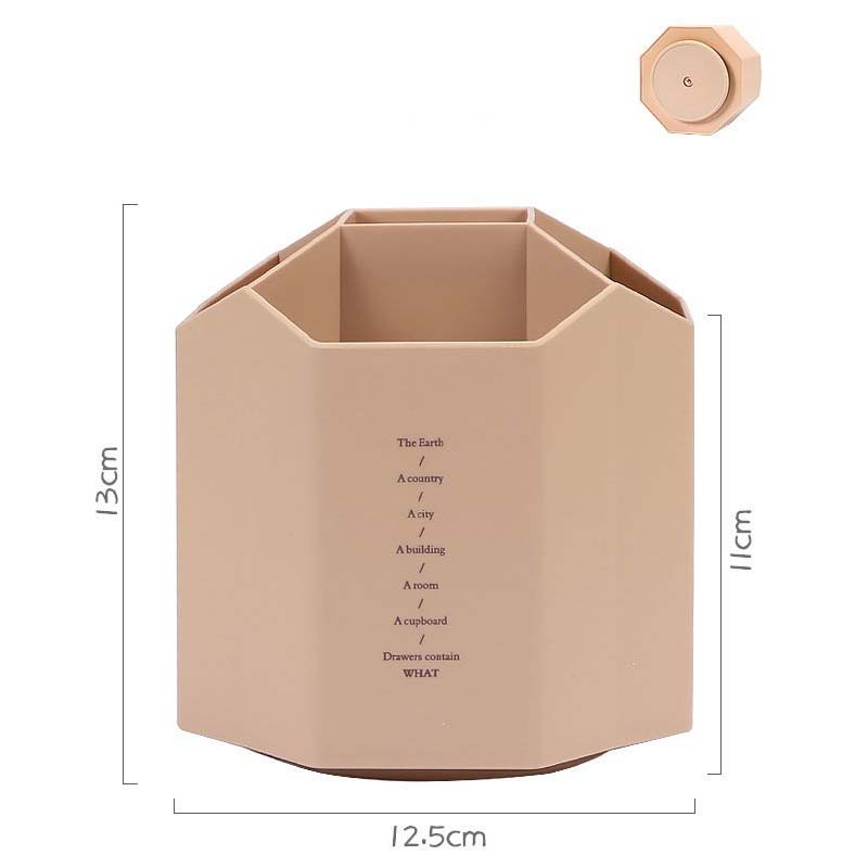 Creative Rotating Base Pen Holder Personalized Simple Pen Holder Large Capacity Stationery Office Supplies Storage Box