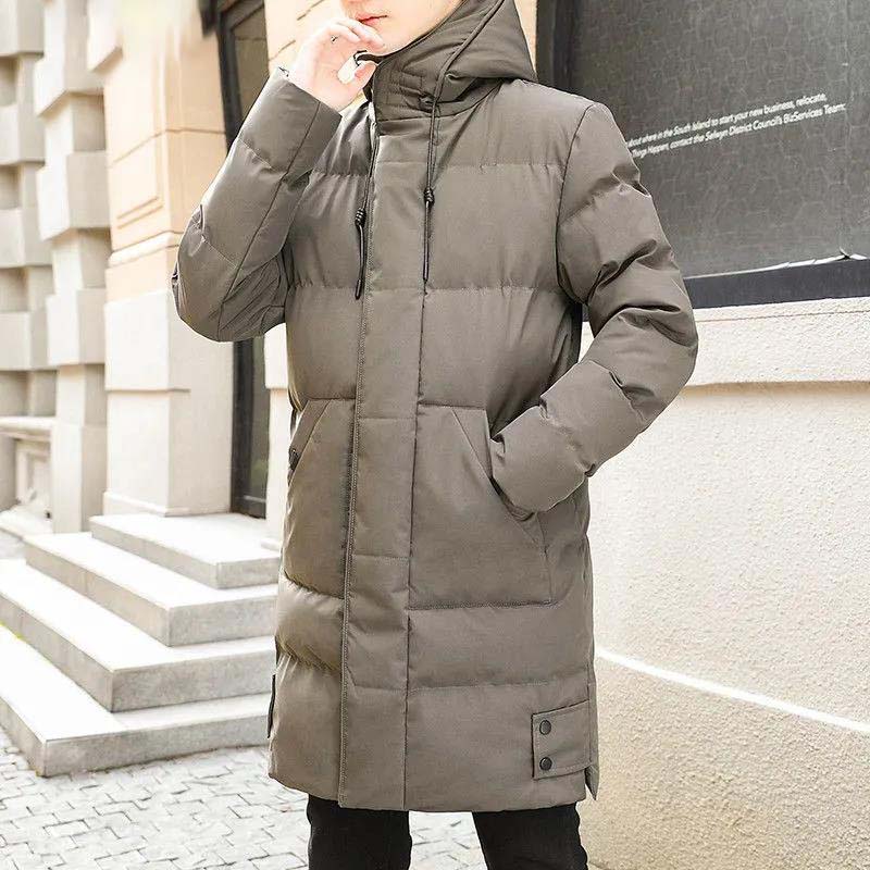 Padded Jacket Men's Trendy Jacket Winter Thick Padded Jacket Mid-length Down Padded Jacket Men's Large Size