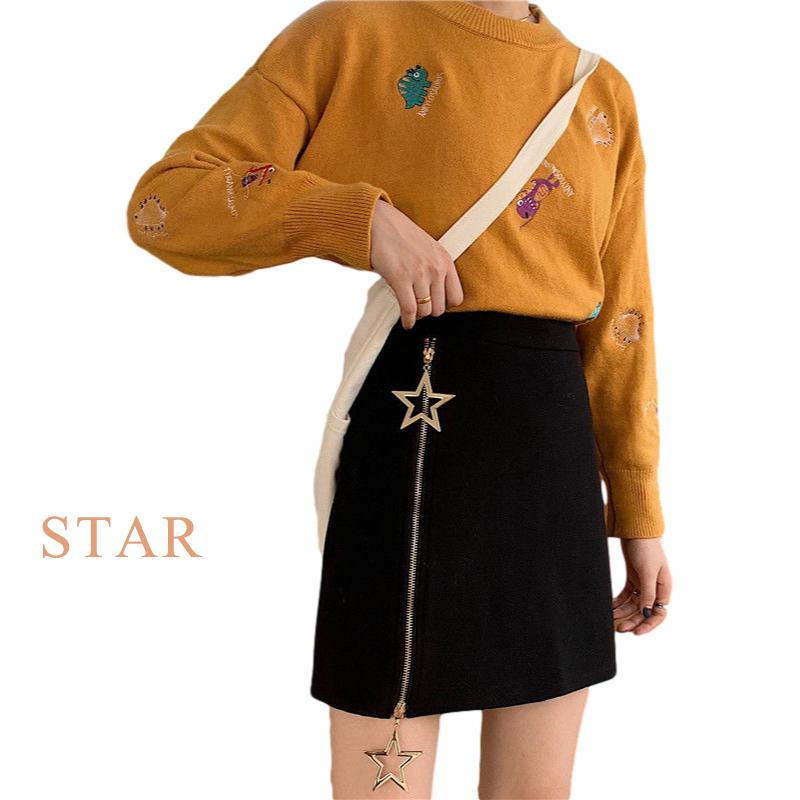 Star Split Fork Zipper Women Sexy Tight A-line Lace Chiffon High Waist Club Casual Home Office