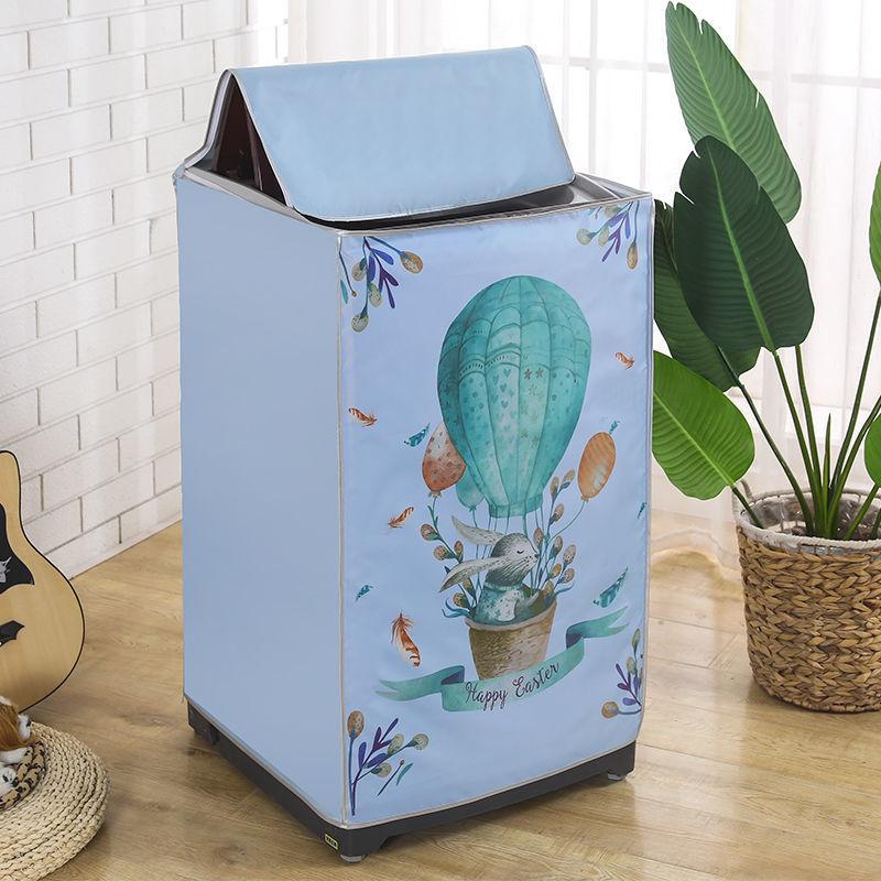 Washing Machine Cover Automatic Sunscreen Laundry Dryer Waterproof Protector Silver Cartoon Animal Printed Dust Proof Case