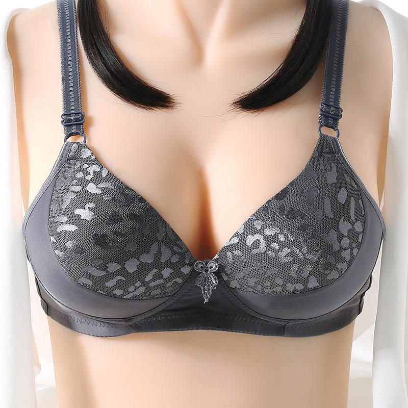 Sexy No Steel Ring Adjustable Underwear Gathering Comfortable Large Size Jacquard Ladies Breathable Shaping Bra