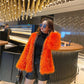 Autumn and Winter Beach-like Wool Fur Coat Women's Mid-length Lamb Fur Coat  Hairy Women's Thin Coat