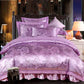 Luxury  Bedding Sets Bed Sheet Jacquard Duvet Cover Pillowcase Queen King Size Home Textile