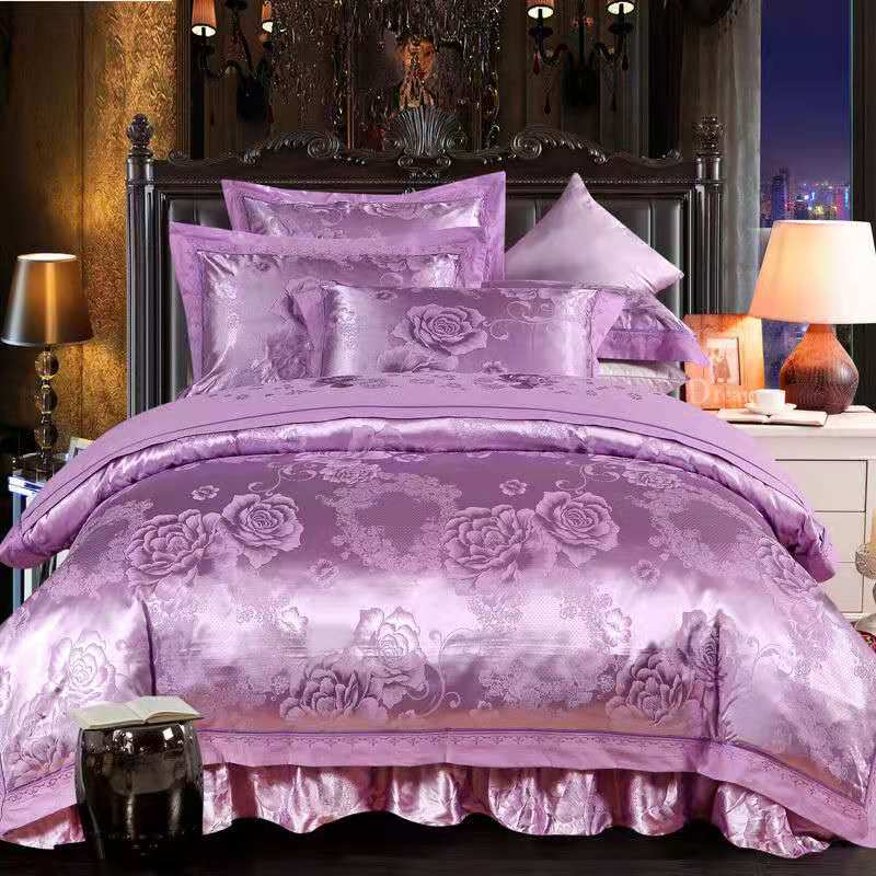 Luxury  Bedding Sets Bed Sheet Jacquard Duvet Cover Pillowcase Queen King Size Home Textile