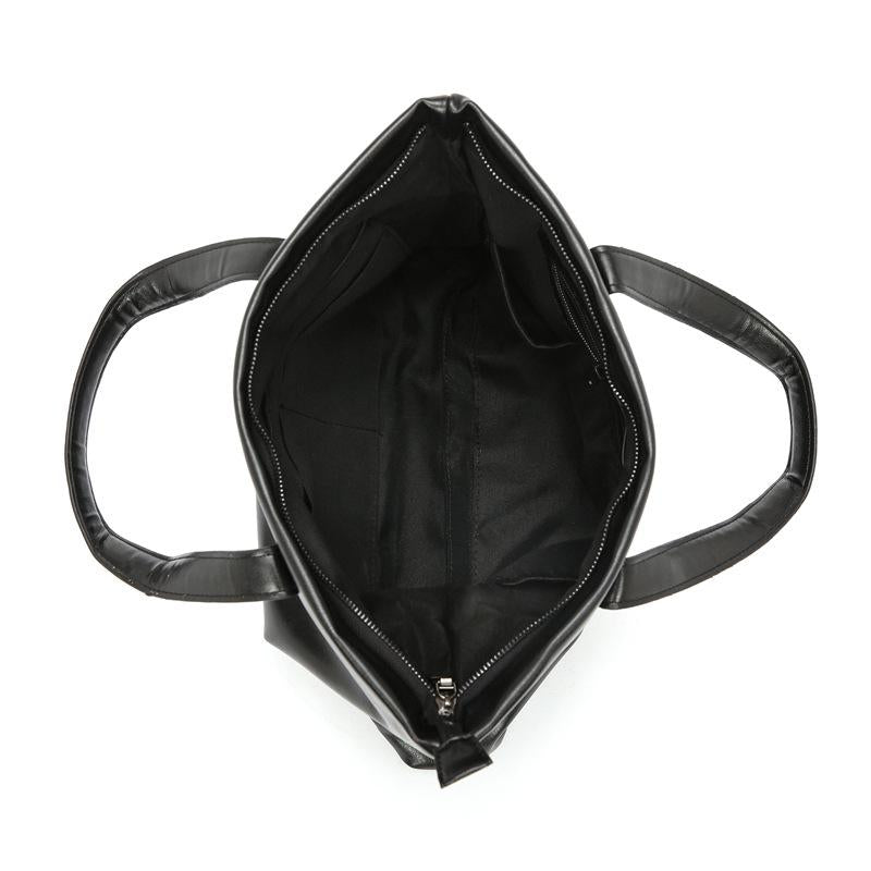 Business Briefcase Men Black PU Leather Large Capacity Anti-theft Handbag Shoulder Bags Computer Bag