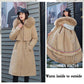 Detachable Women's Mid-length Over-the-knee Large Fur Collar Plus Velvet Padded Coat