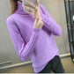 Pofulove Women Turtleneck Pullover Sweater Solid Basic twist Knitted long sleeves Sweater Jumper