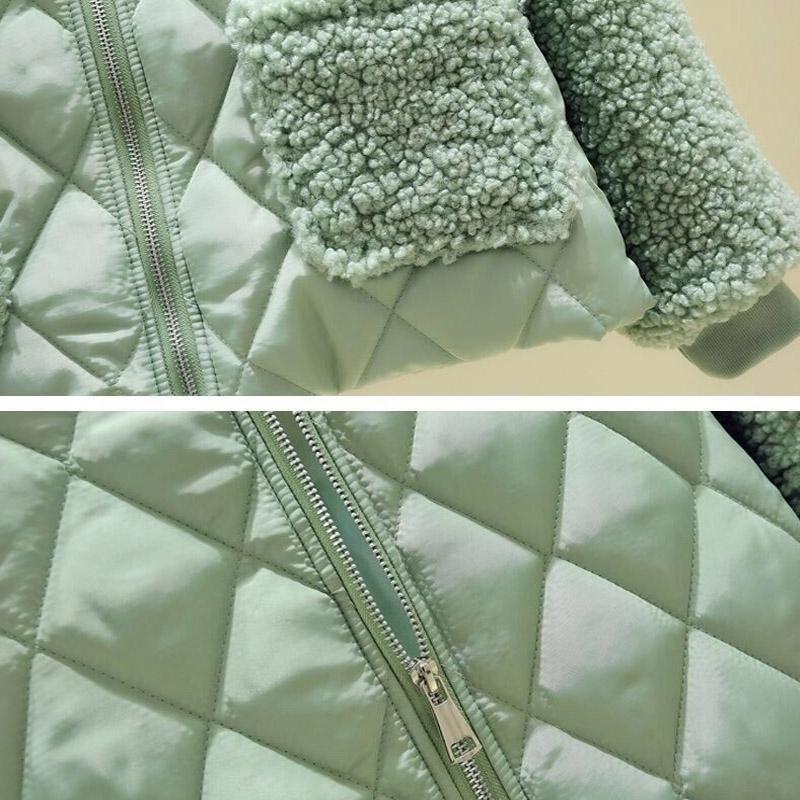 Autumn and Winter Fashion Casual Cotton Loose Female Short Warm Padded Lambs Wool Jacket