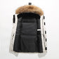 Down Coats fur Collar Hooded Windbreaker Parkas Winter Warm Jackets and Coats Multi Pockets Fashion Unisex Black White Parkas Coat Down Jacket