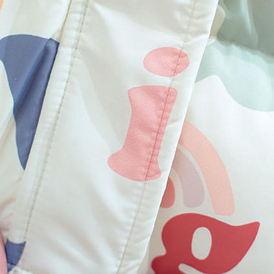 White Duck Down Children's Down Jacket Mid-length Girl Children's Jacket Winter