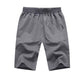 Summer Thin Breathable Casual Stretch Shorts Men's Sports Pants Knitted Five-point Pants Large Size Wild Loose Straight Beach Pants