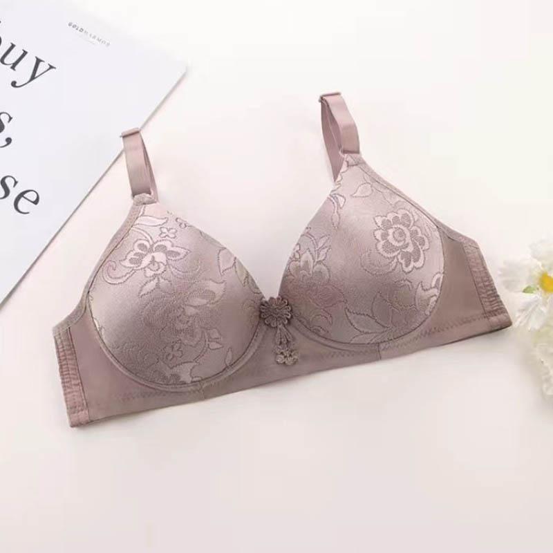 Ladies Plus Size Thin Shaped Gathering No Steel Ring Adjustable Comfortable Breathable Bra
