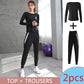 Women's Sports Suit Yoga Clothes Loose Large Size Gym Running Quick Dry Clothes Bodybuilding Fitness Suit Training Set