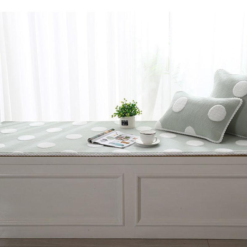 Printed Bay Window Cushion Non-Slip Crystal Velvet Window Sill Pad Bay Window Pad Tatami Mats Sofa Cushion Used for Indoor Outdoor