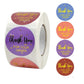 500 Sheets/roll Kraft Paper Round Sticker Thank You Label Sticky Note Baking Packaging Decoration Tasteless