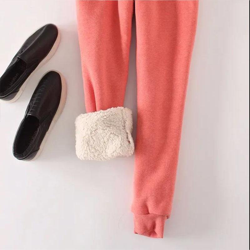 Lamb Velvet Padded Sweatpants Women's Plus Velvet Autumn and Winter Pants Loose Plus Size Small Feet Student Harem Pants