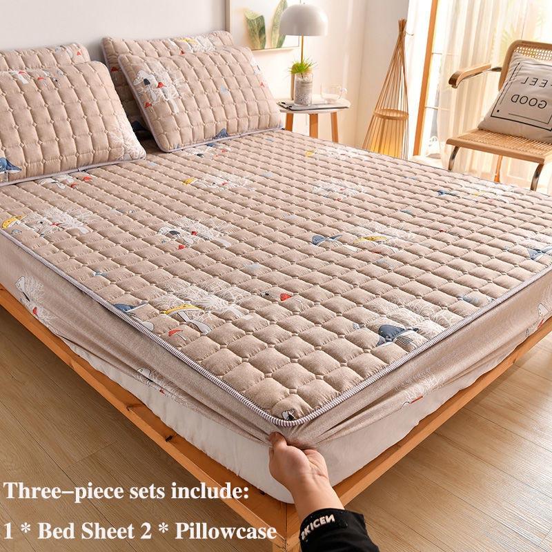 Bed Sheet Jacket Breathable Thickening Bed Cover Three Pieces of Meng Si Protection Cover Dust Cover All-inclusive Sheet List