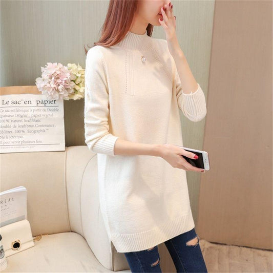 Autumn Warm Knitted Dress for Women Knitting Sweater Dresses Female Winter Casual women's Sweater