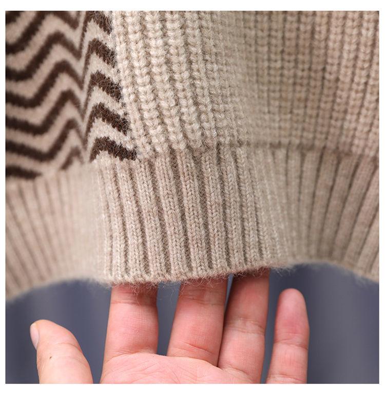 Children's Fall/winter Warmth Hooded Boy Sweater Fashionable Foreign Wild Baby Wool Sweater