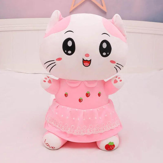 Girl's Plush Toys Lovely Dressed Cat Soft Plush Doll Pillow Sleeping Girls Cute Birthday Present
