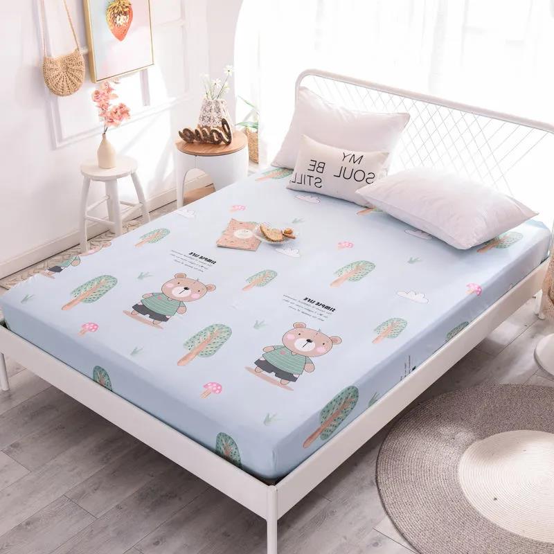 Beds Three-piece Pure Cotton Pillow Bag Cover 1.5 Meters 1.8 Bed Matsmons Protection Cover Dust-proof Bed Cover
