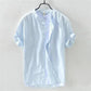 Linen Shirt Men's Short-sleeved Stand-up Collar Summer Thin Loose Cotton and Linen White Shirt Men's Small Fresh Casual Shirt Men