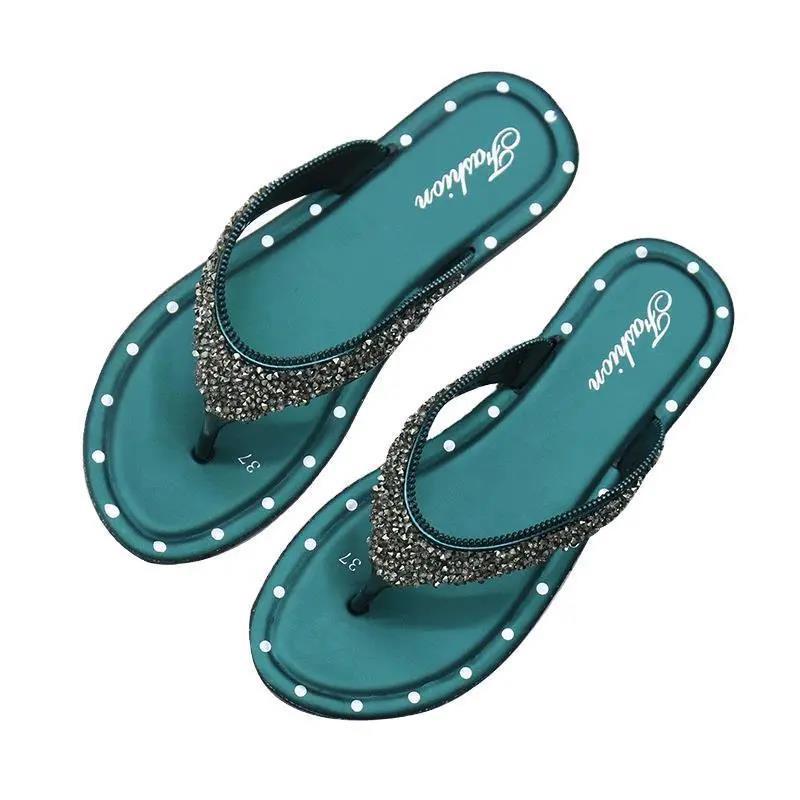 Flip-flops Sandals Women's Spring and Summer Wear Personality Fashion All-match Home Slippers Non-slip Deodorant