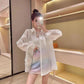 Sun Protection Loose Cardigan Streamer Long Sleeve Shirt Women's Tops Long Sleeve Thin Coat