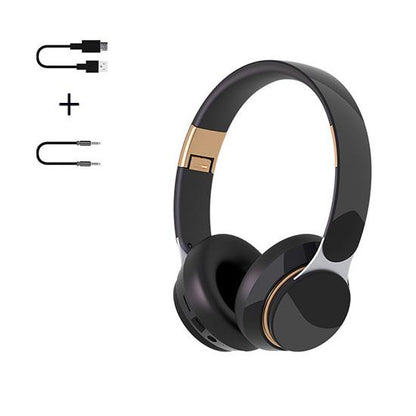 Multifunctional Bluetooth Headphone Multifunction Stereo Wireless Headset with Mic FM Radio Earphone