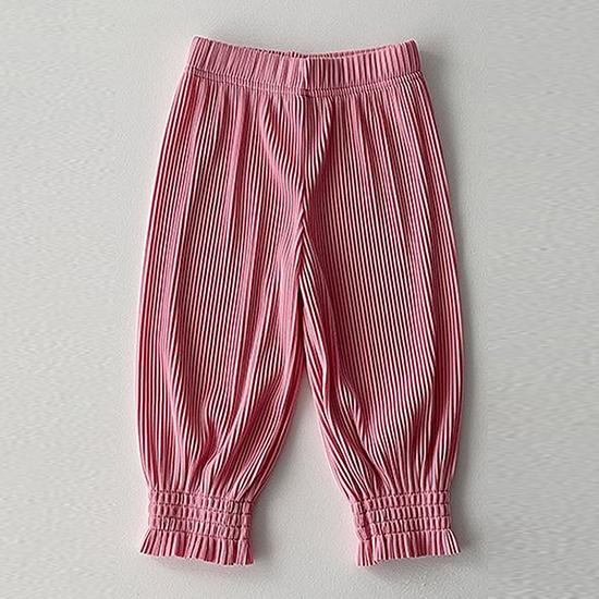 Children's Clothing Spring and Summer Girls Pleated Thin Section Breathable Loose Anti-mosquito Children's Pants