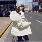 Fashionable and Trendy Short Fur Collar Women's School Overcomes Winter Thickening Plus Velvet Windproof and Warm Loose Down Cotton Jacket