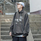 Sweater Men's Trend Spring and Autumn Half Zipper Drawstring Stand Collar Printing Casual Ins All-match Loose Jacket