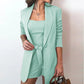 3PCS Women's Spring/Summer Solid Color Casual Suit Ladies Vest + Suit Jacket + High Waist Shorts Three-piece Workplace Work Suit