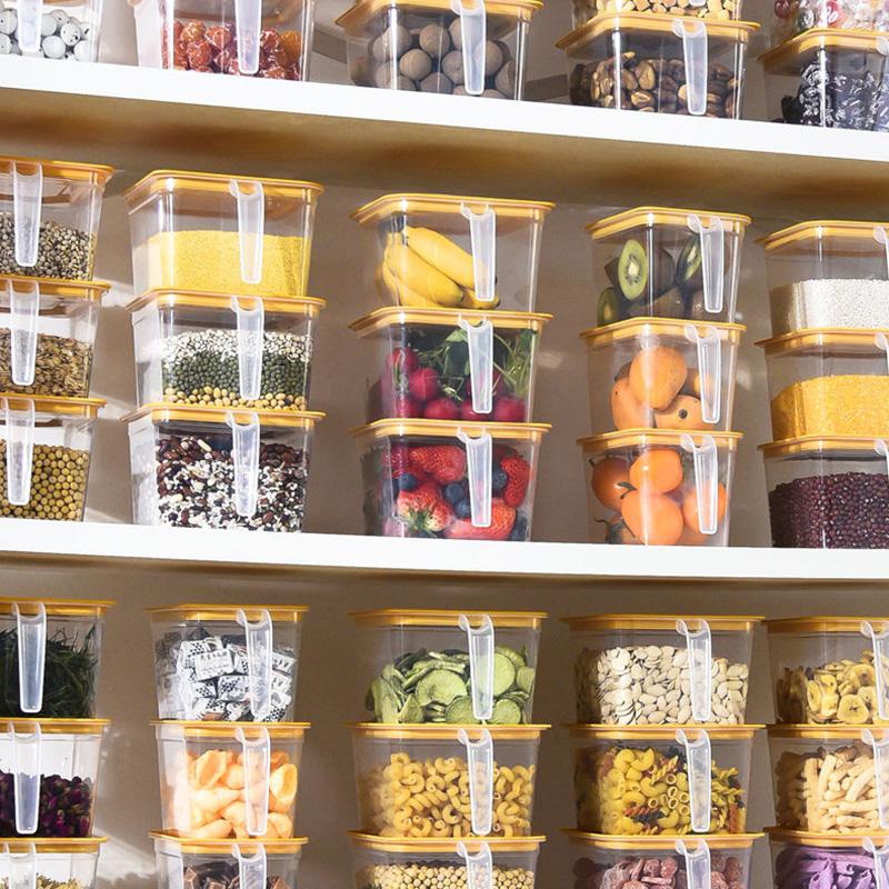 Thickened Fresh-keeping Box Fruits and Vegetables Whole Grains Tank Refrigerator Kitchen Food Storage Box Storage Tank
