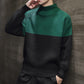 Autumn and Winter Sweater Trend Knit Sweater Round Neck Men's Thick Solid Color Base Shirt