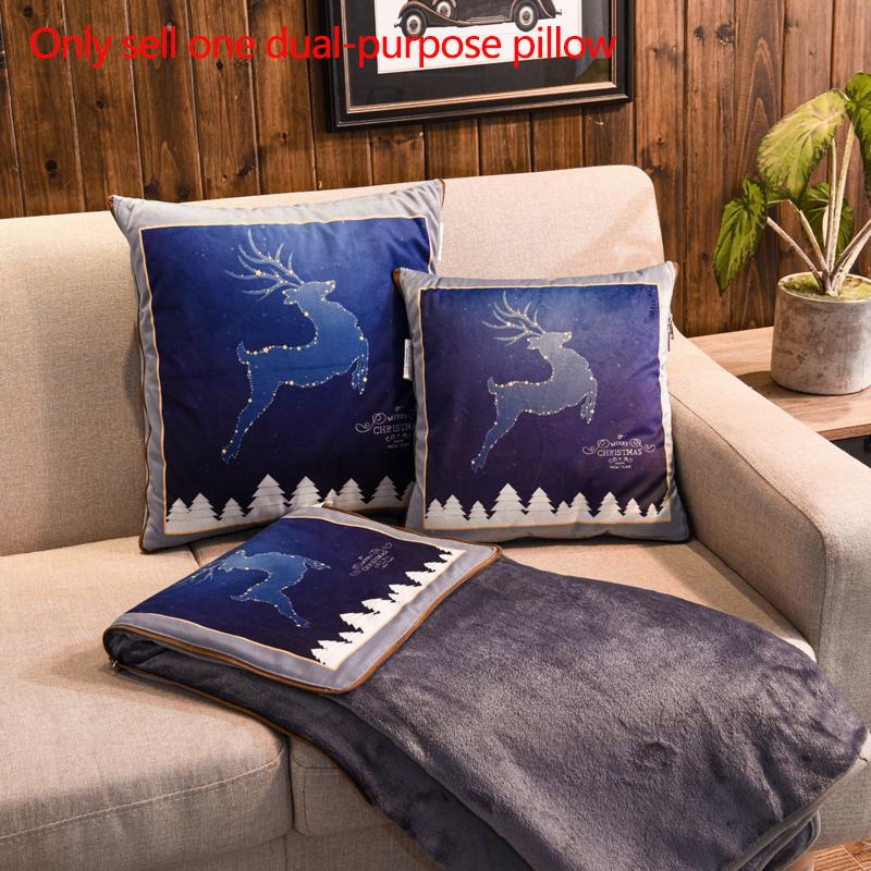 Winter Coral Velvet Pillow Dual-use Pillow Variable Quilt Home Sofa Pillow Car Warm Artifact