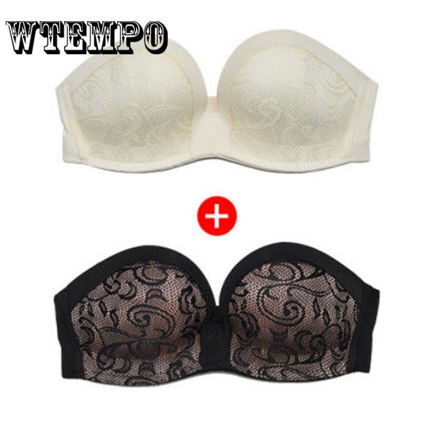 Women Sexy Bra Push-Up One-Piece Seamless Brassiere Fashion Invisible Silicone