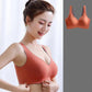Latex Seamless Underwear Women's No Steel Ring Summer Thin Section Gather and Close The Milk Sports Vest Sleep Bra Latex Underwear Seamless