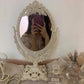 European Retro Embossed Double-sided Mirror Princess Mirror Vanity Mirror Bedroom Desktop Makeup Mirror